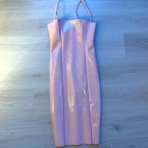 Oh Polly pink latex dress